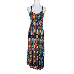 Anthropologie Maeve Noetzie Geometric Print Maxi Dress